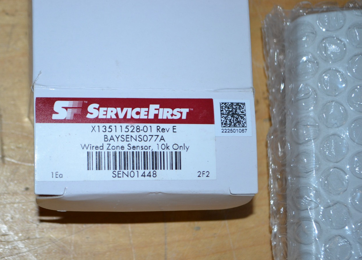 Trane Service First X13511528-01 Rev E Wired Zone Sensor BAYSENS077A New in Box