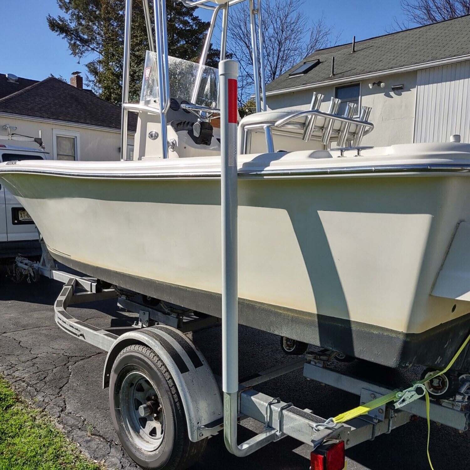 Pair 60" Boat Trailer Zinc-Plated Guide On Post Kit With PVC Poles Covers