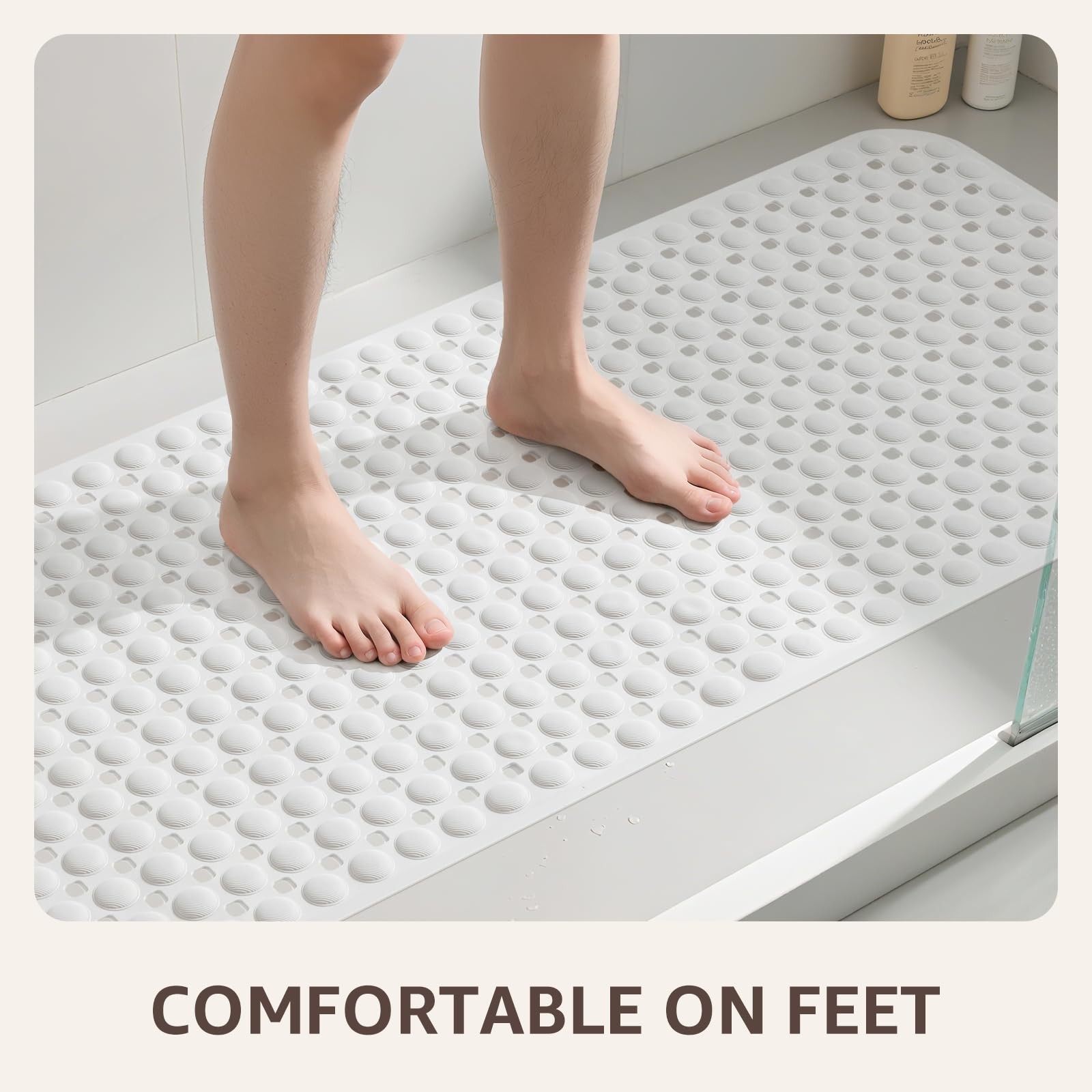Bath Tub Shower Mat Non Slip, Bathtub Floor Liner Mats for Inside Shower Bath...