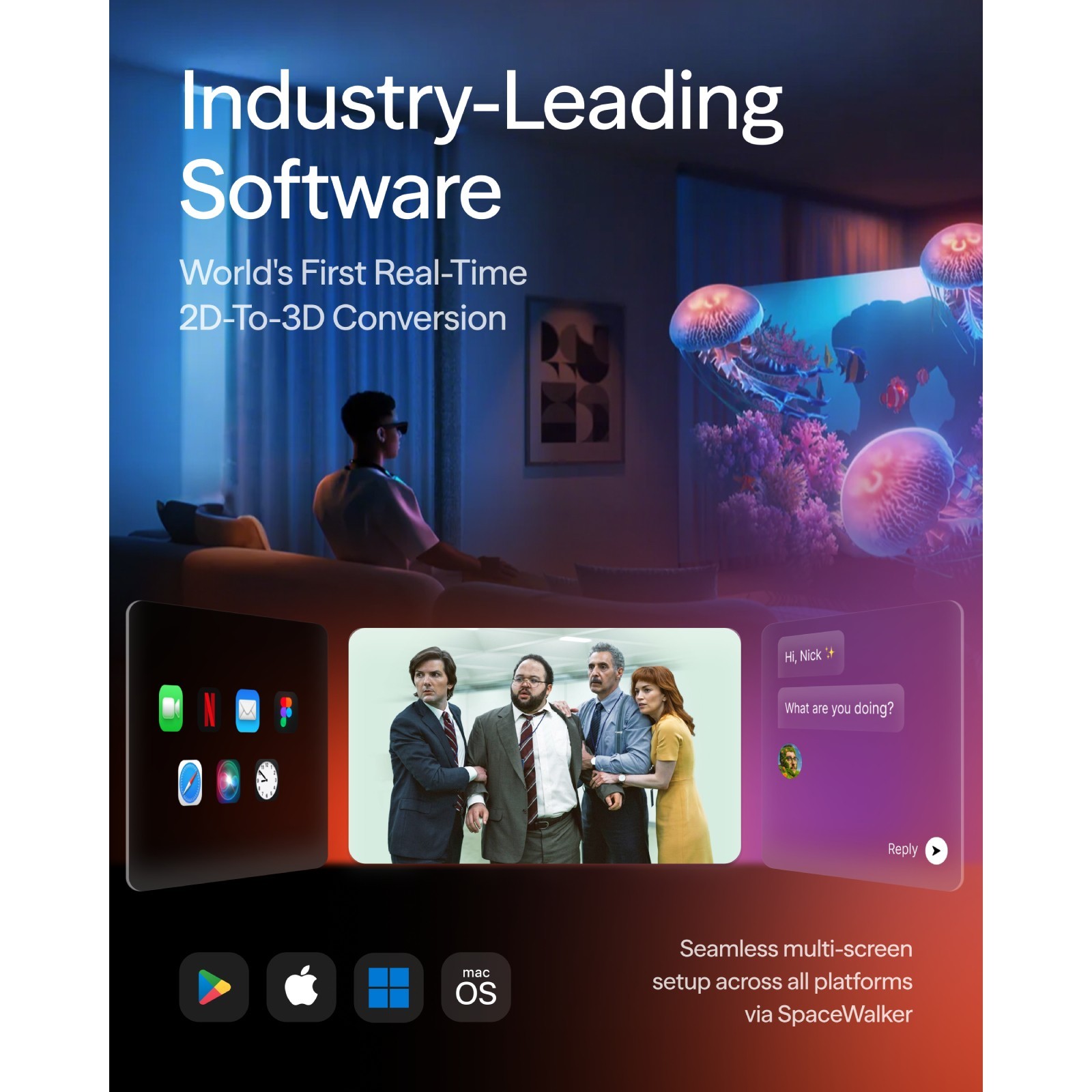 VITURE Luma Ultra XR Glasses 152'' Sharp Display 6Dof 52° FOVfor iPhone 17/16/15