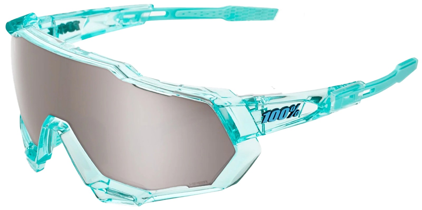 100% Speedtrap Shield Wrap Sunglasses w/ Clear Bonus Lens - 60012