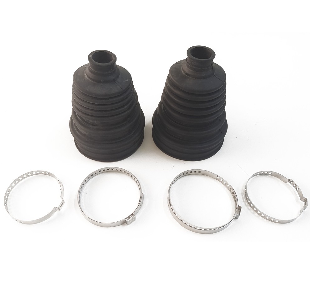 2‌X Car Drive Shaft CV Axle Joint Boot Dust Cover Kit Universal Rubber w/Clamp‌s