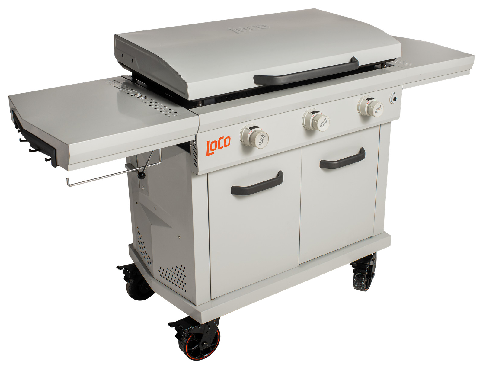 LOCO LCG3ST3C36 36 in. Cooking Space, Close Cart 3-Burner Propane Grill/Griddle