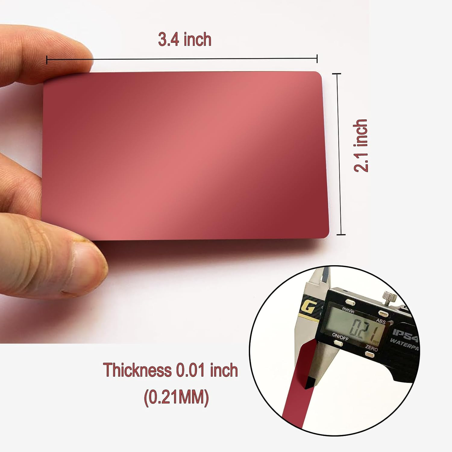 50 Pcs Metal Business Card Blanks Laser Engraving Premium Aluminum Sheet Multipu