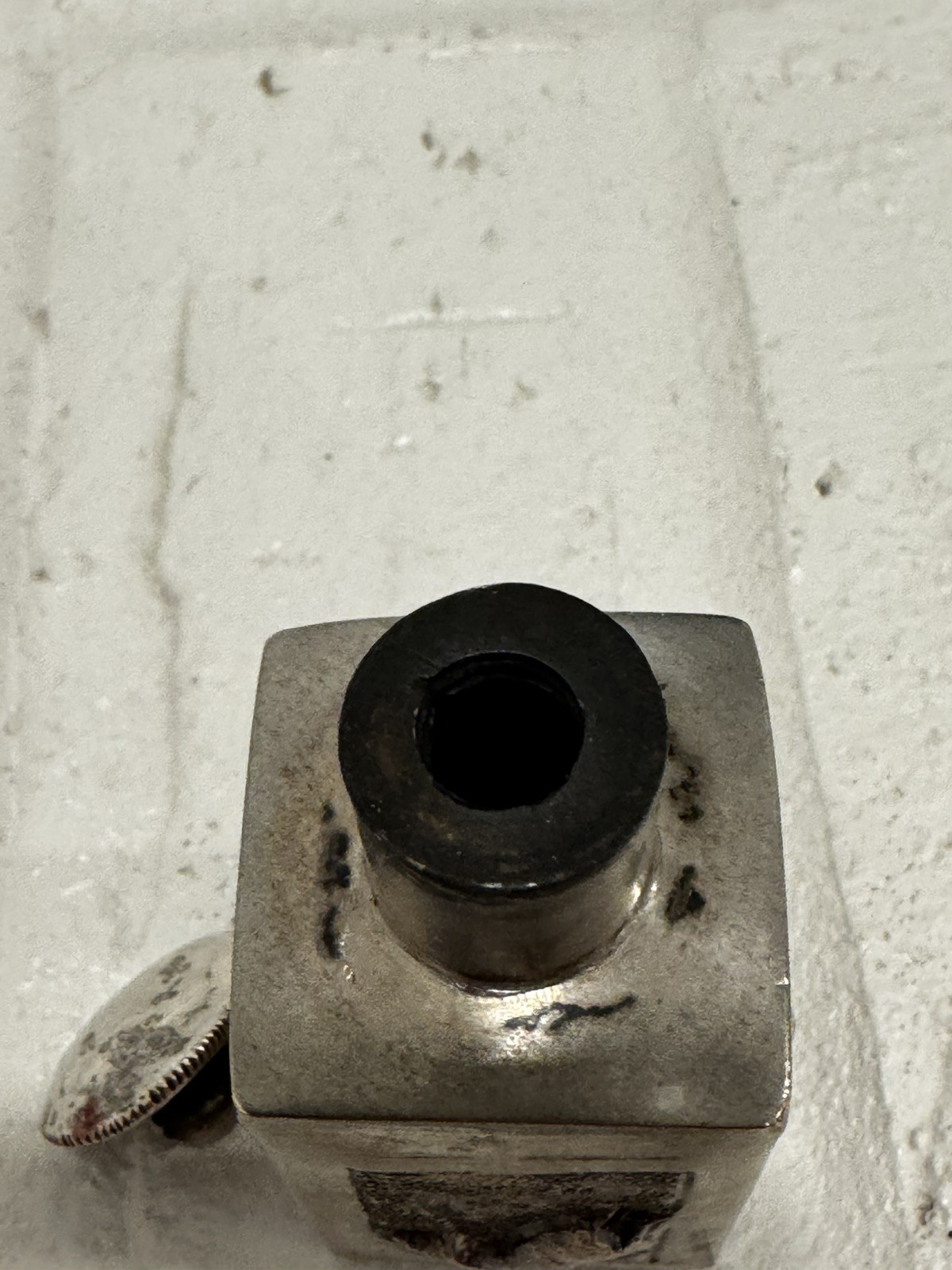 Silver Plate Tea Caddy with Animals no markings