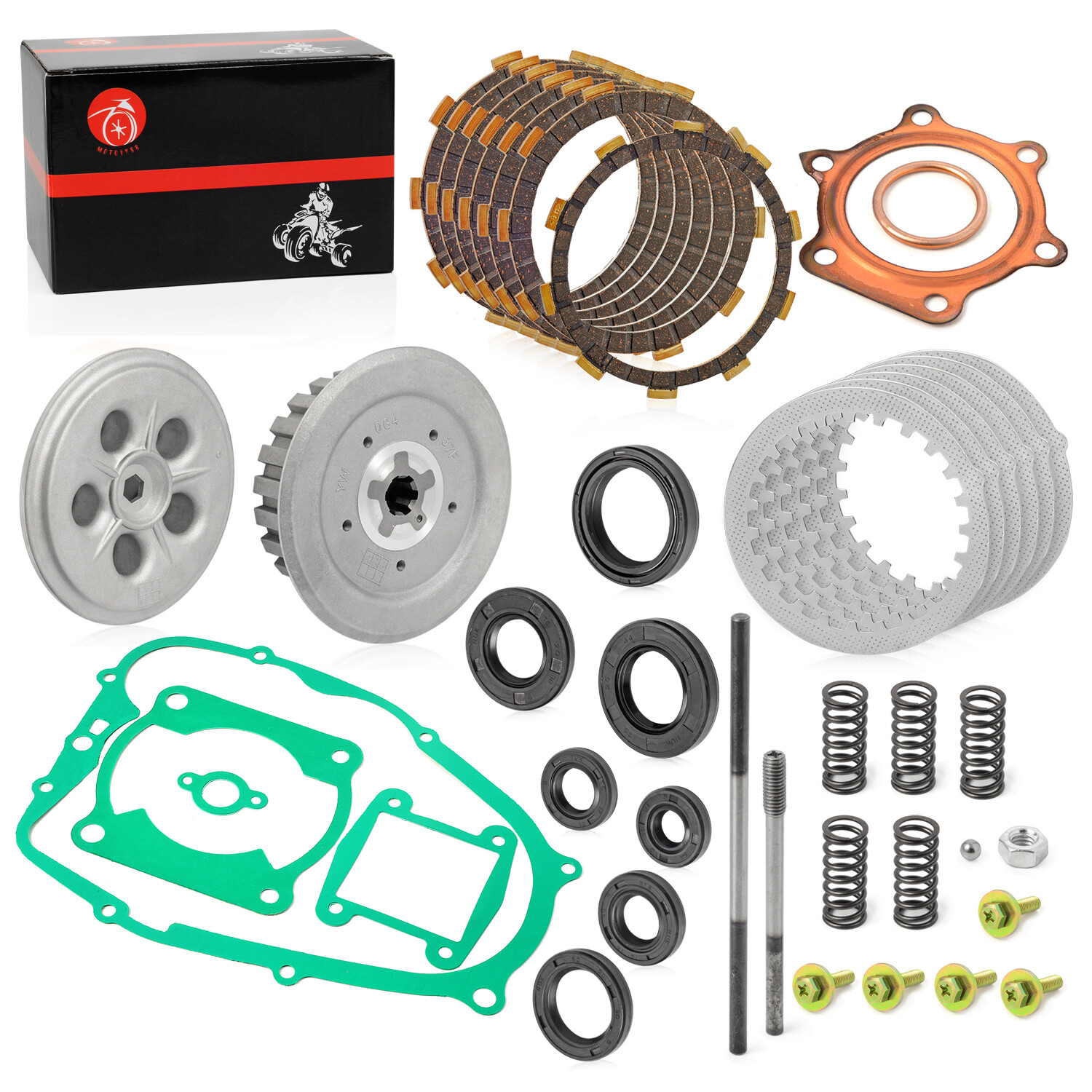 Clutch Kit Heavy Duty Springs and Gasket for Yamaha Blaster 200 YFS200 1988-2006