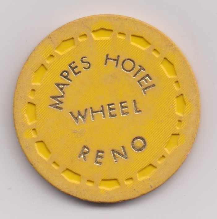 Mapes Hotel Casino Roulette Chip  - Reno, Nevada