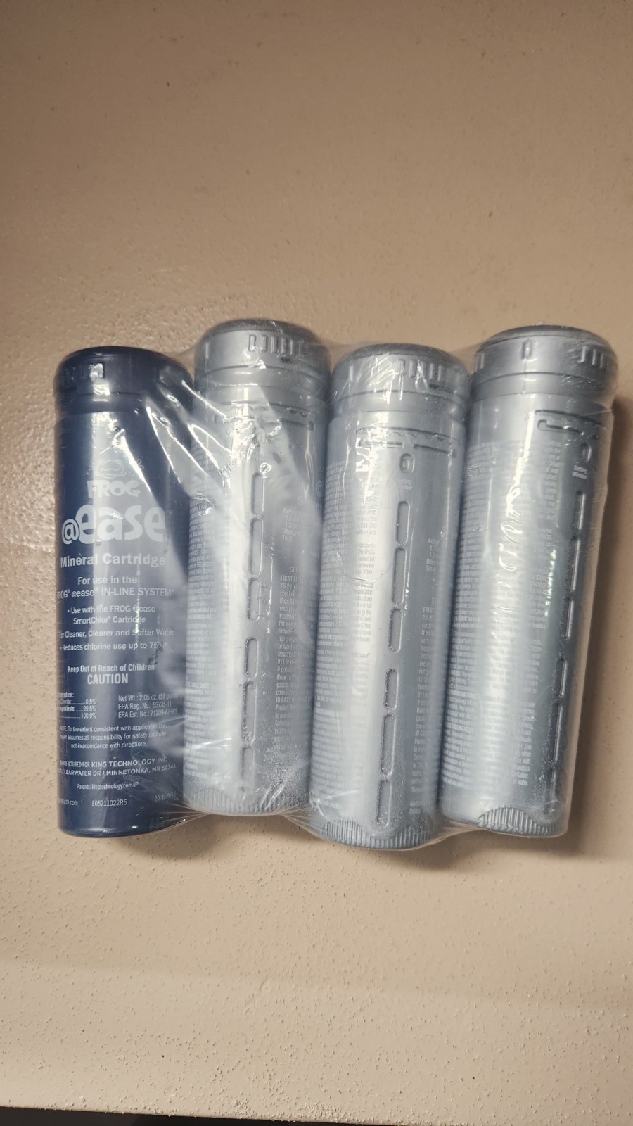 Frog® @Ease® in-Line Mineral Cartridge + 3 in-Line SmartChlor Cartridges for Hot