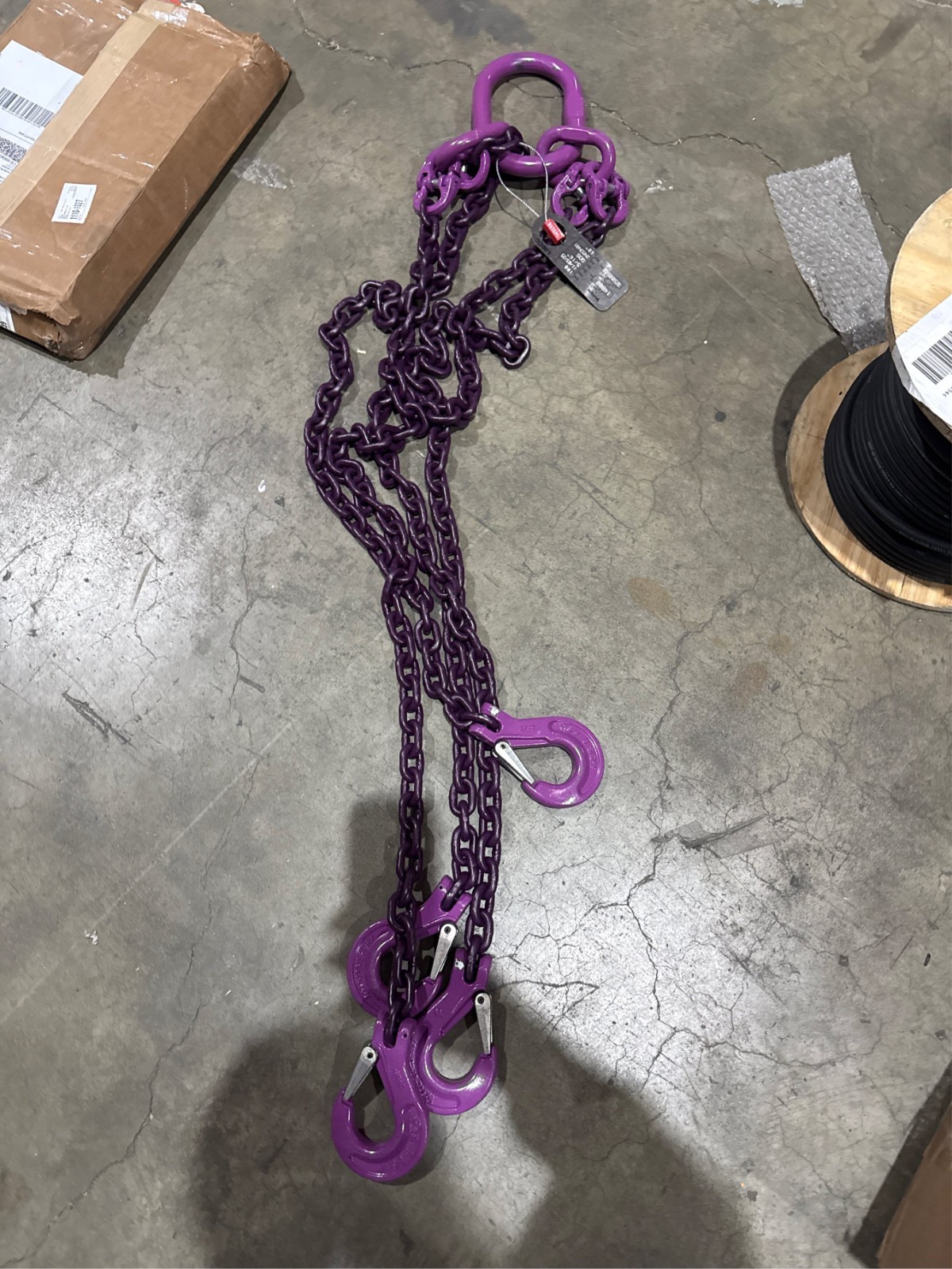 5/16" x 5' 4-Leg Chain Sling w/ Hooks | Grade 100 Lifting Rigging
