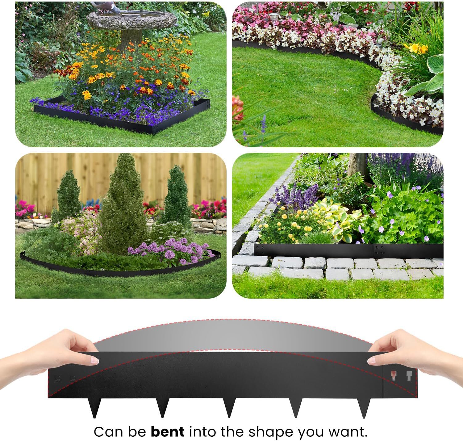 8-INCH Galvanized Steel Landscape Edging Metal Garden Raised Bed Lawn Border