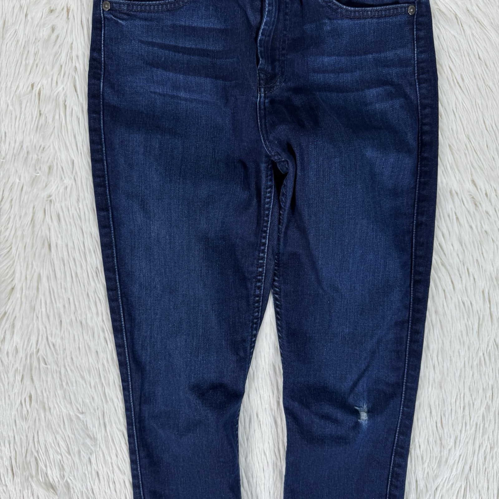 7 For All Mankind Gwenevere Dark Wash High Waist Ankle Denim Jeans Women's 26