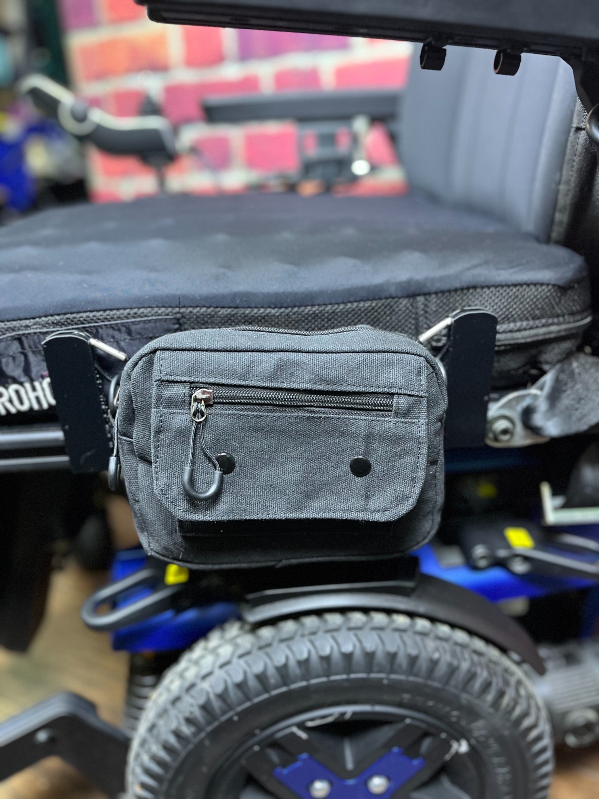 Canvas Saddle Bag for Quantum Power Wheelchairs - Storage Solution