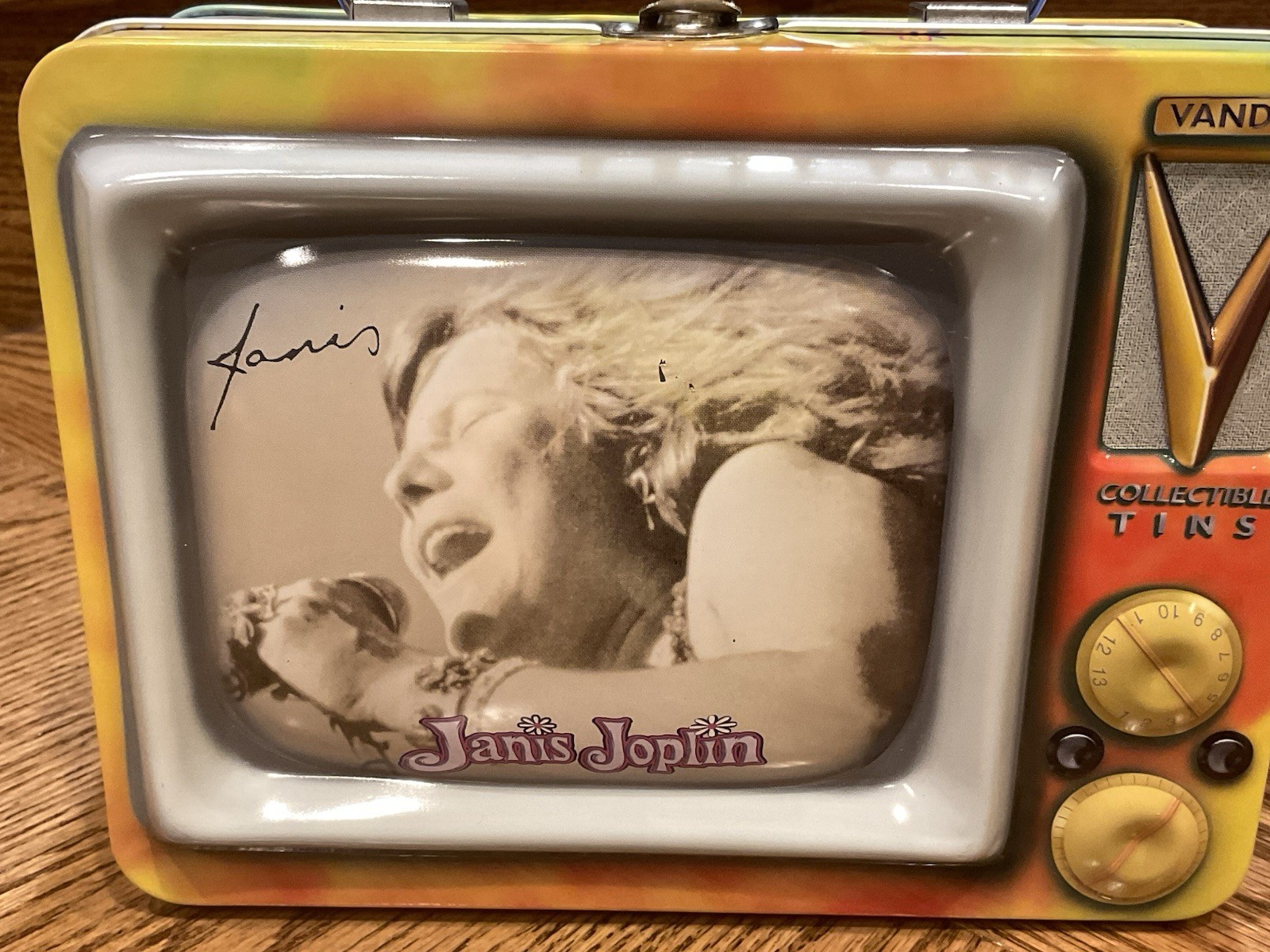 Vintage 2000 Janis Joplin Collectible by Vandor - Tin Lunch Box Or Tote #51069
