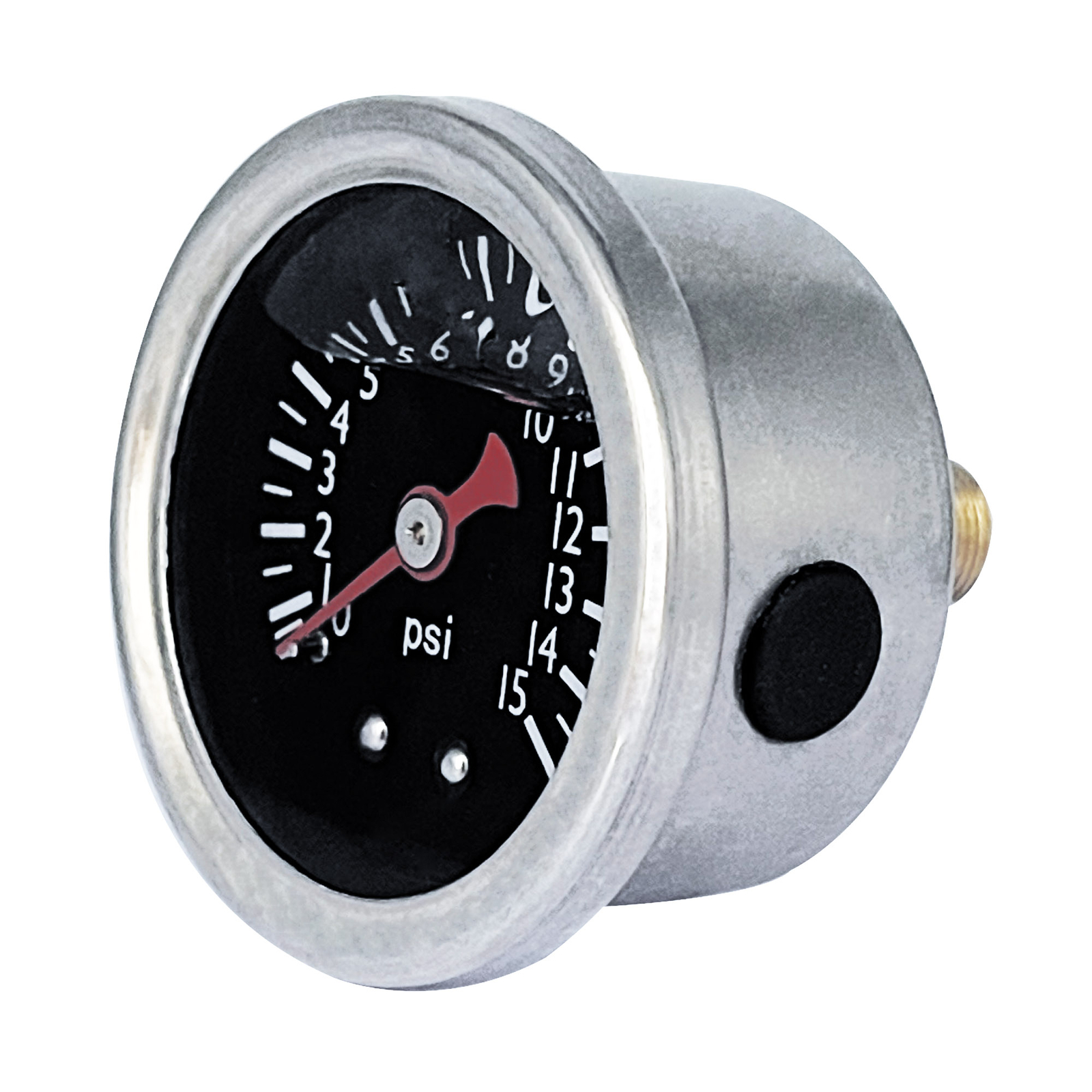 1.5" Dial Universal Fuel Pressure Gauge Liquid 0-15psi Pressure Gauge 1/8" NPT