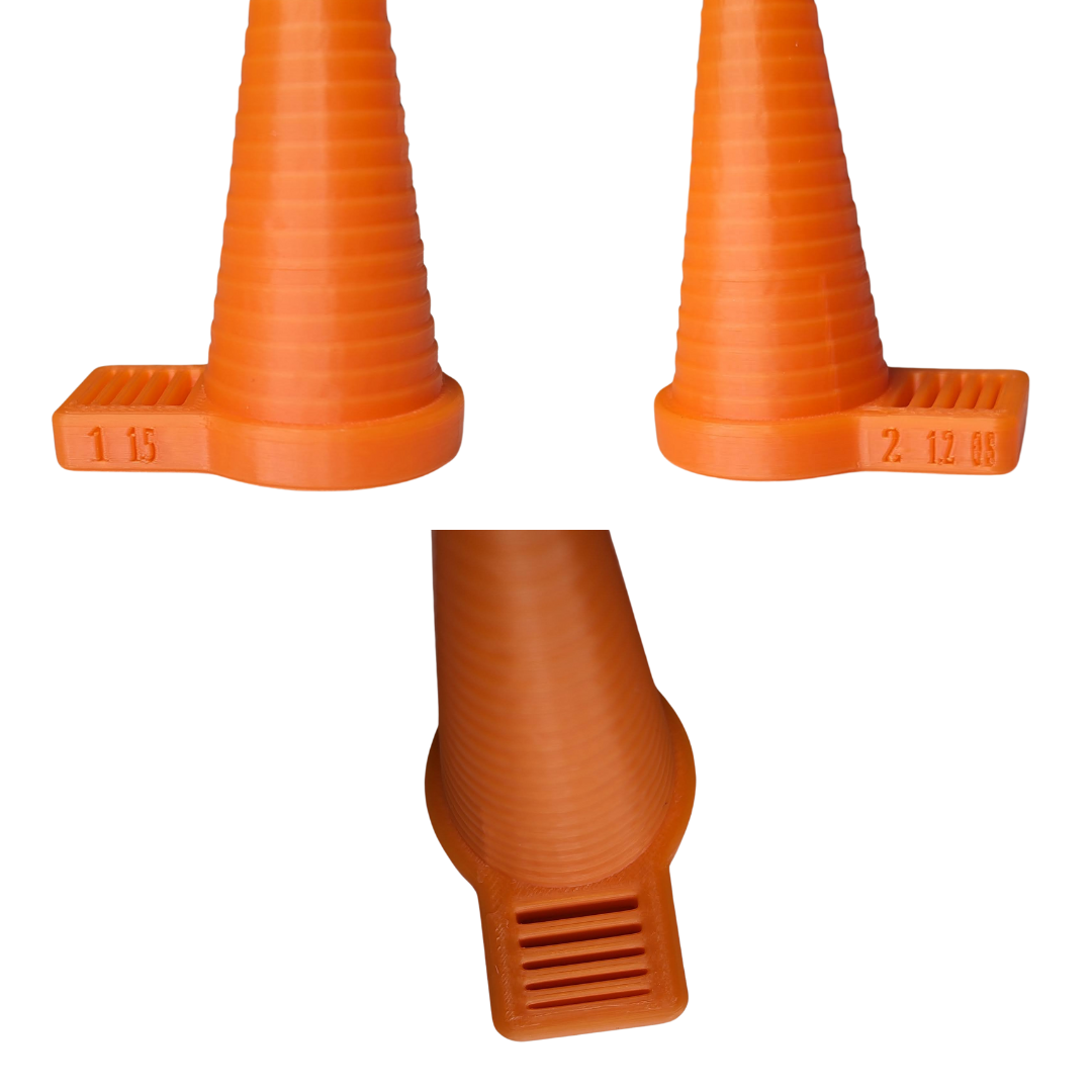 O-Ring Sizing Cone Measuring Tool 3mm-60mm/61mm-100mm and 3mm-30mm Free (Orange)