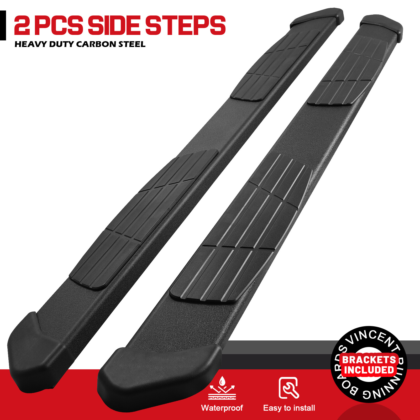 6.5 inch For 17-23 Honda Ridgeline Running Boards Truck Step Nerf Bar Blcak T