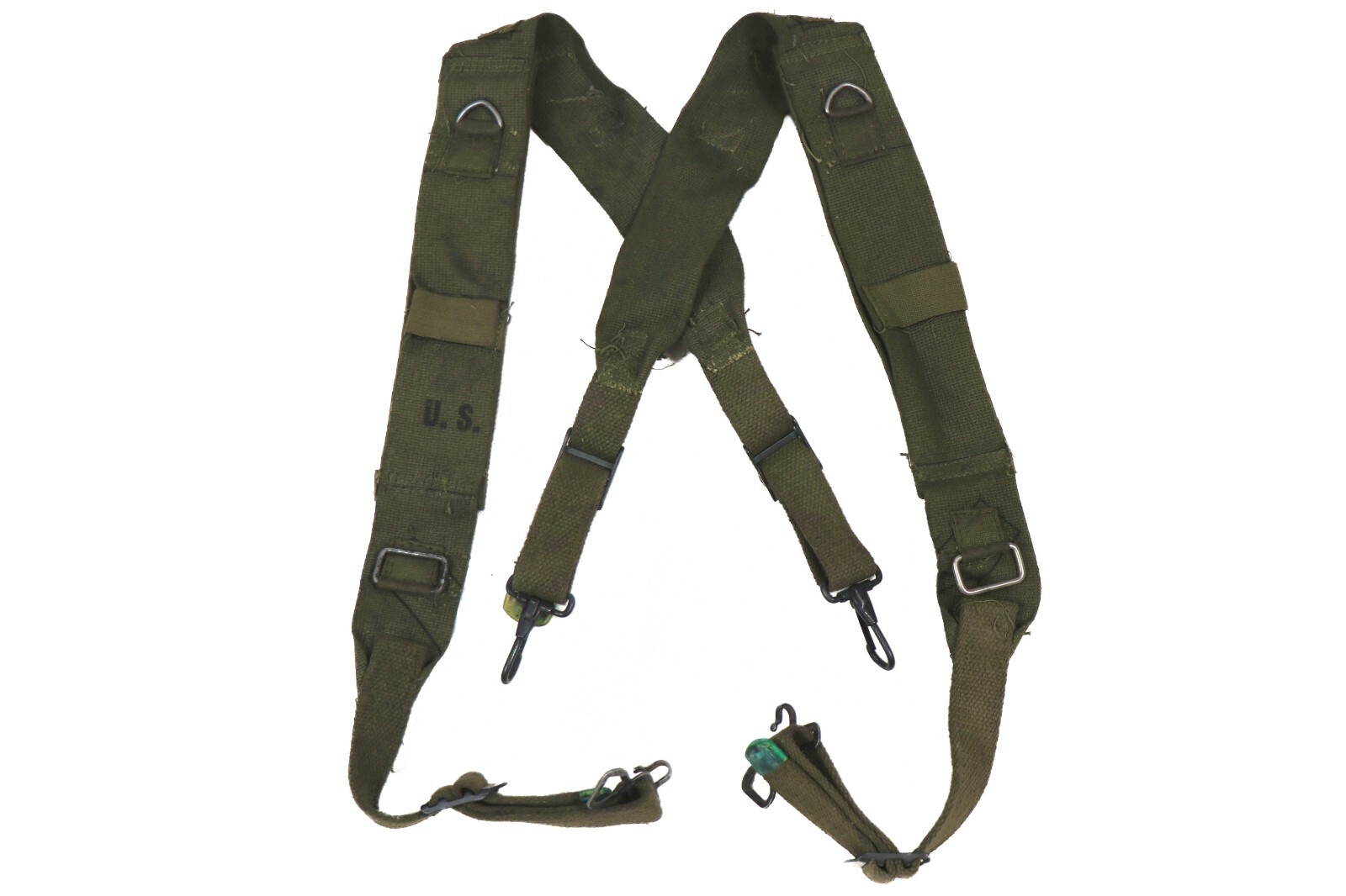 US Army WWII / Korean War M1945 Field Pack Suspenders OD Green M-45 M1944 WW2