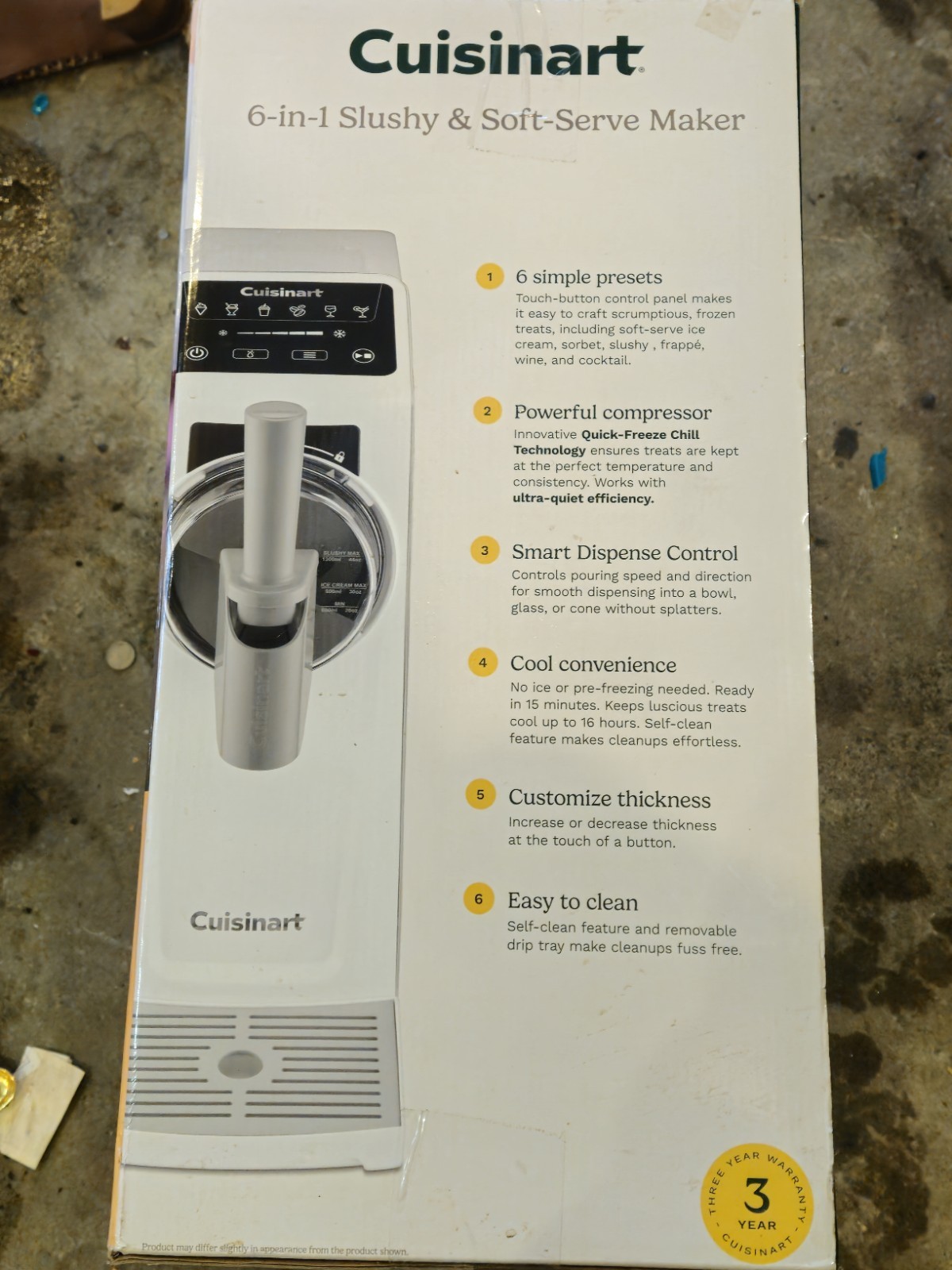 Cuisinart Slushy & Soft-Serve Ice Cream Machine Multi-Function 6-in-1 Ice-200