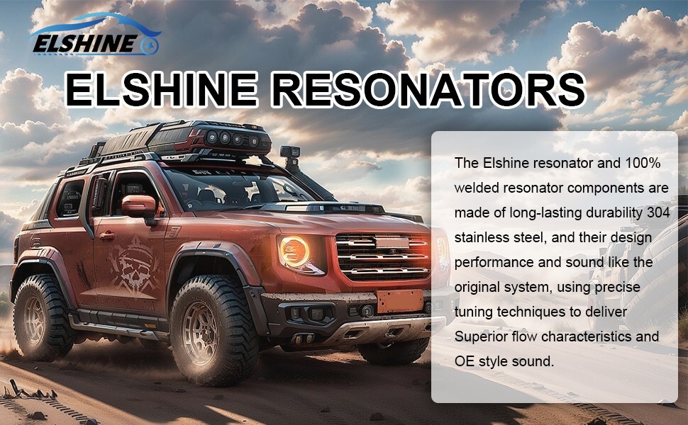 2.5'' Ultra Quiet Muffler Resonator 2.5 in,304s Exhaust Vibrant Resonator 2.5in