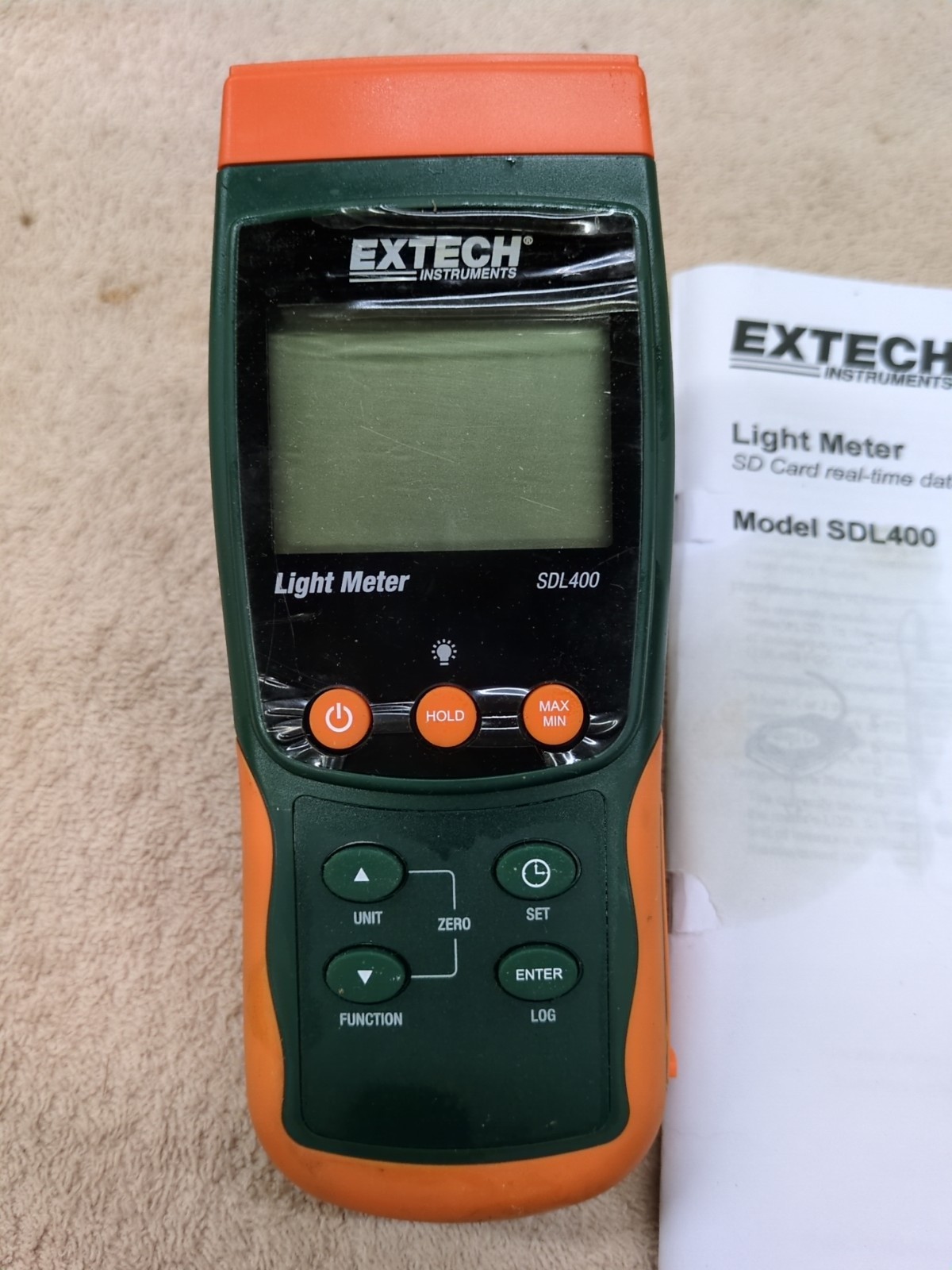 NOS Extech SDL400 Light Meter Datalogger Lumens LUX Foot-Candle/s ED4U 4082