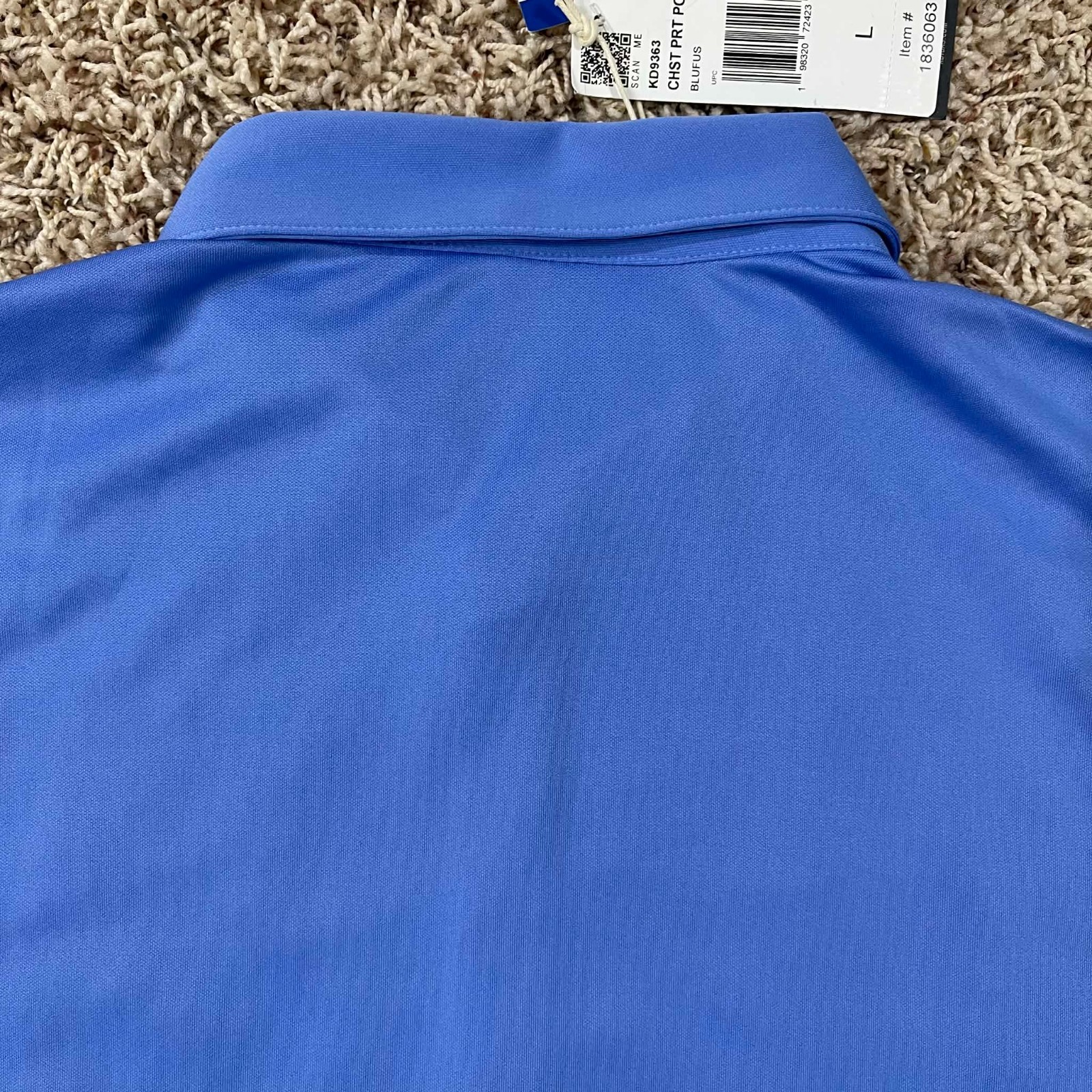 Adidas Men's Golf Performance Soft Polo Shirt Blue, Size Large (New)