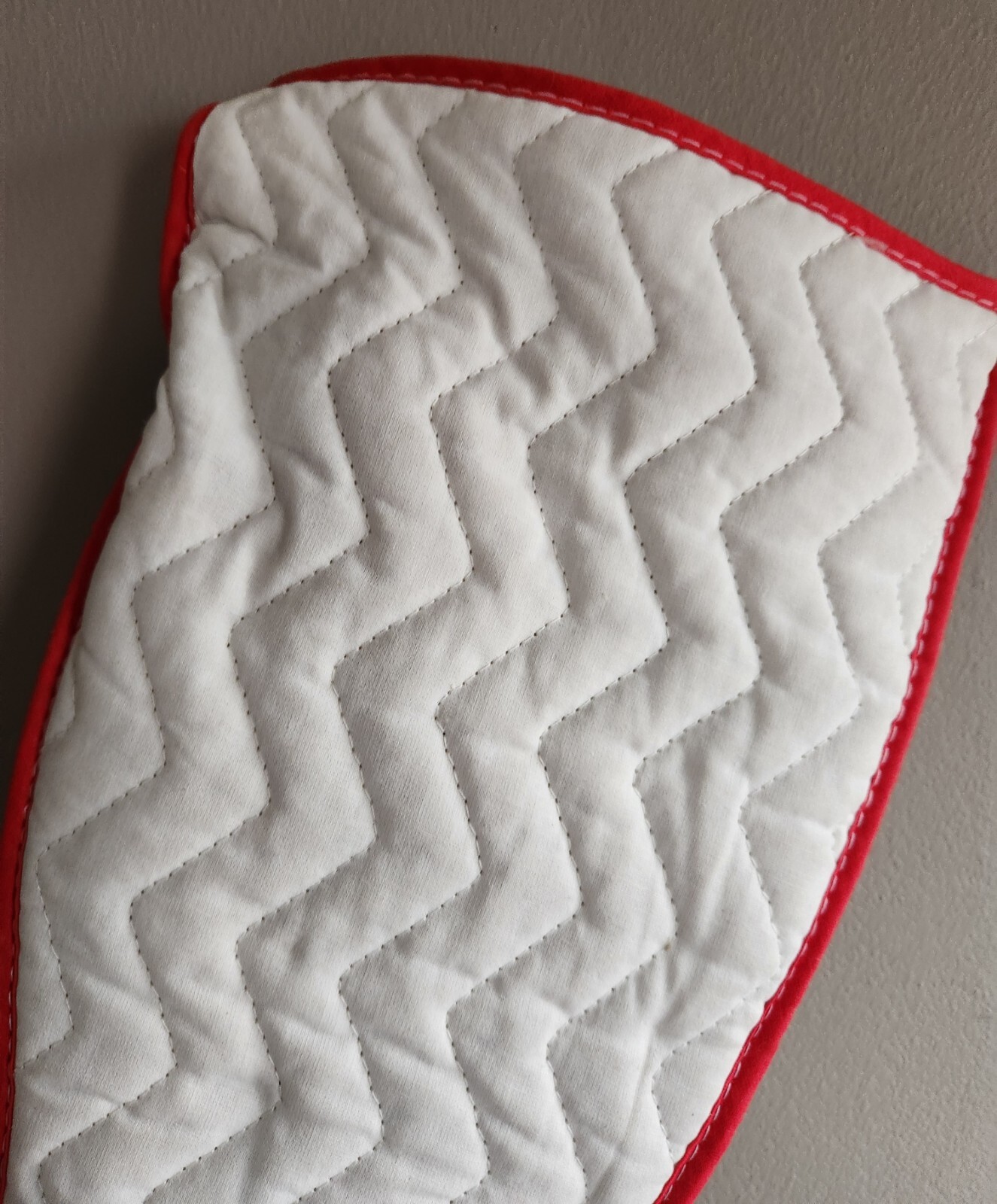 Christmas Stocking White with Green Wreaths & Red Poinsettia Pattern