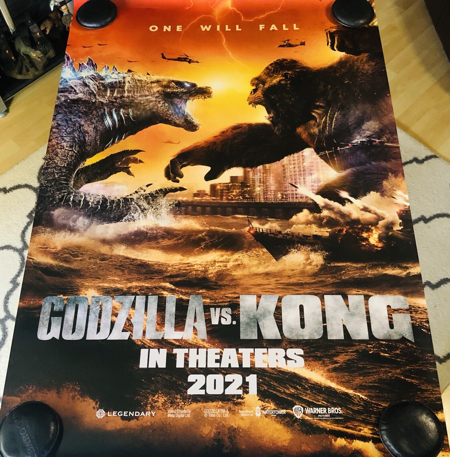 GODZILLA VS KONG Original DS Movie Poster 27X40 MINT King Kong RARE Version