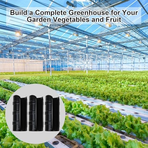 80PCS 3/4 inch Greenhouse Clips Greenhouse Clamps Plastic Clamps Garden Black