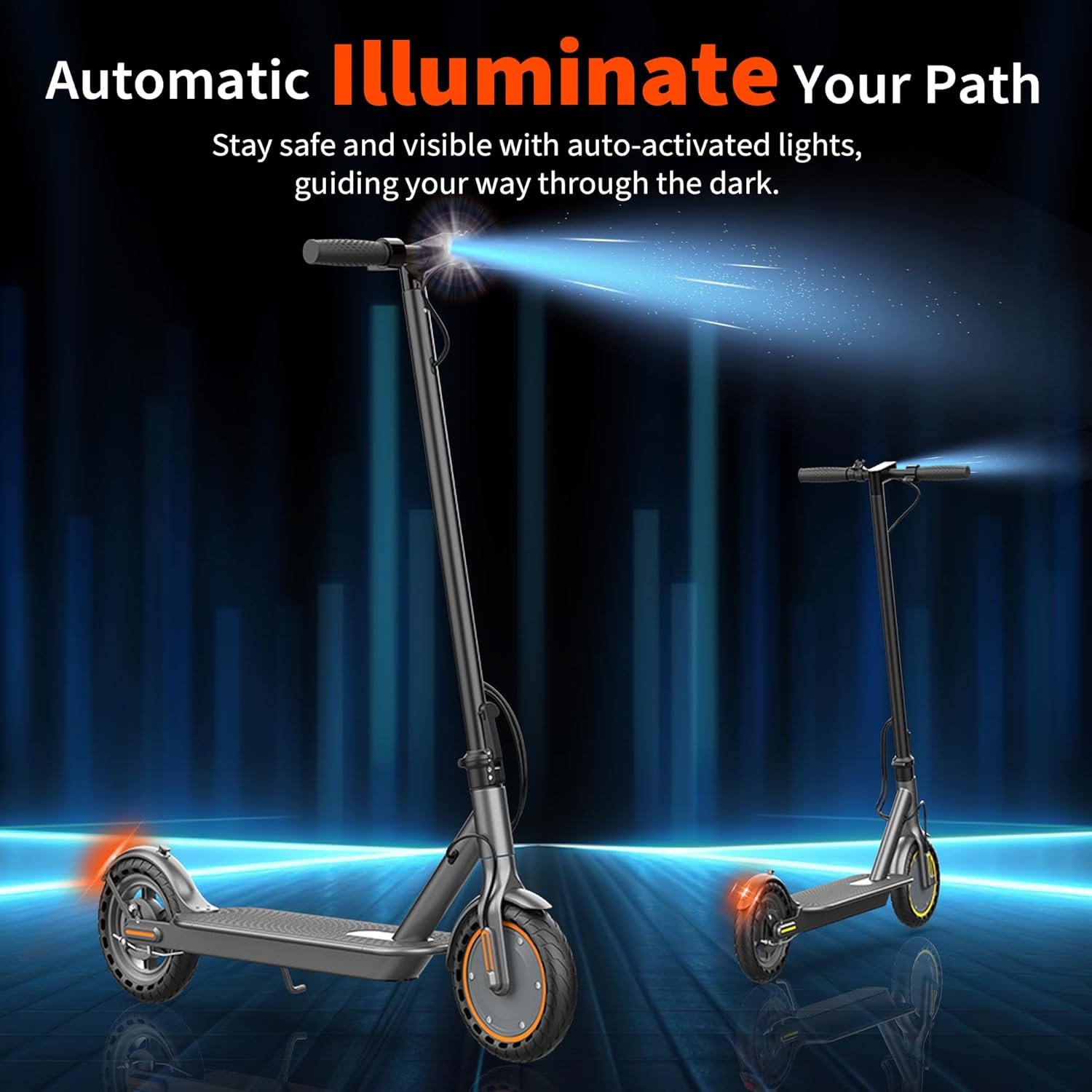 Sigravy electric adult scooter 350W 19MPH E Scooter with app 8.5" Solid Tires