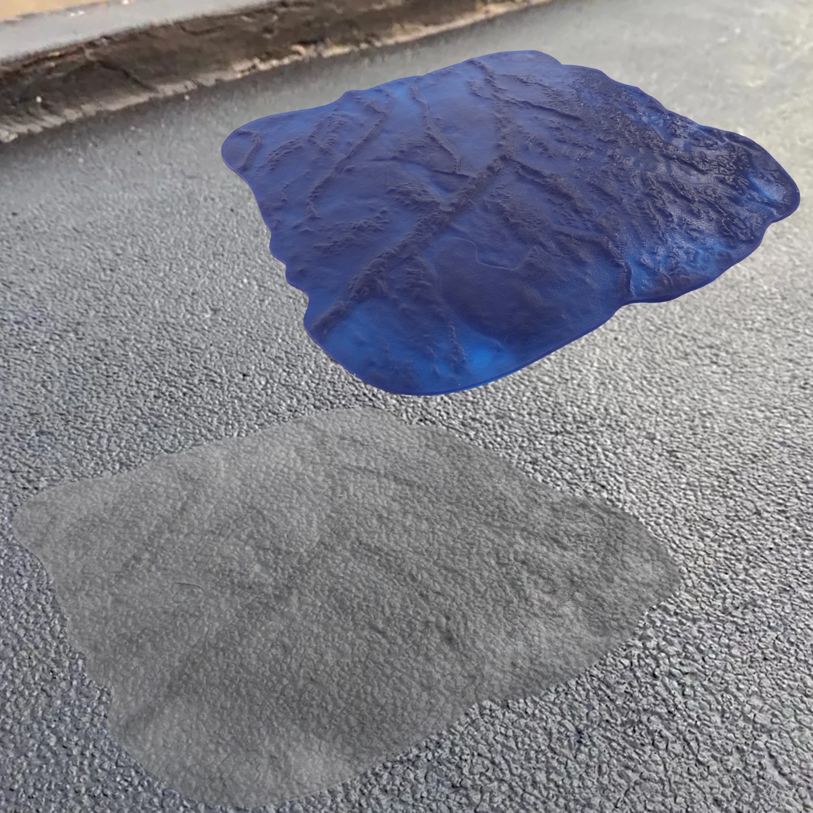 36" X 36" Slate Stone Texture Decorative Concrete Cement Stamps Mats Blue