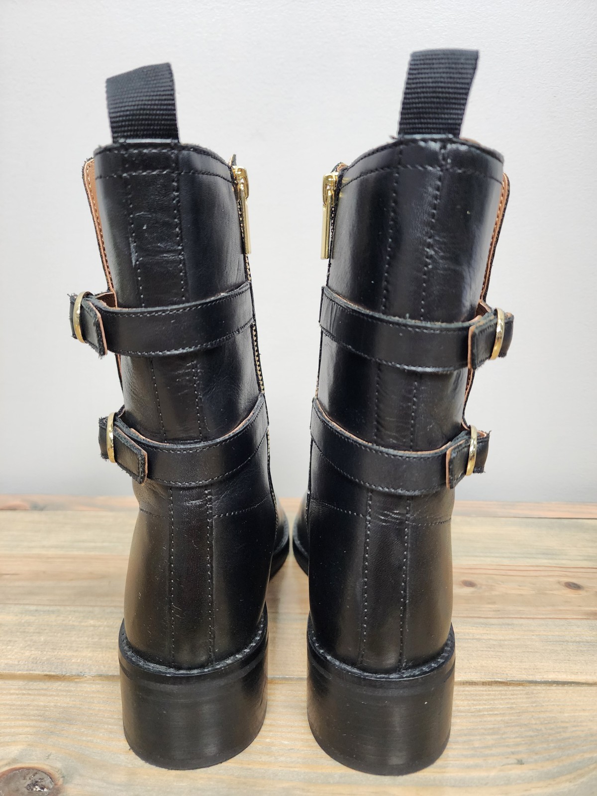 Banana Republic Moto Style Leather Boots Size 6