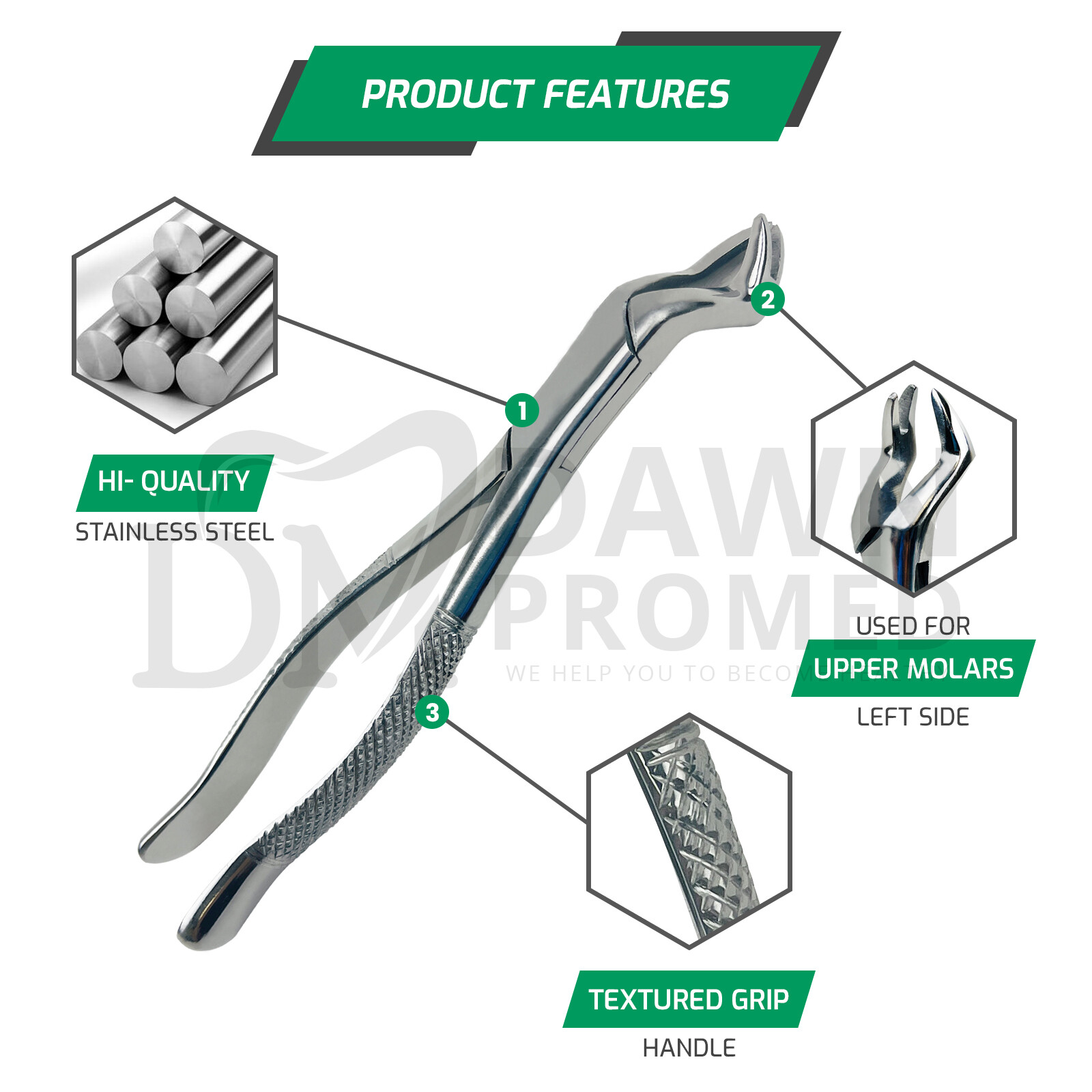 Dental Extracting Forceps 88L & 88R Molar Tooth Extraction Surgical German Grade
