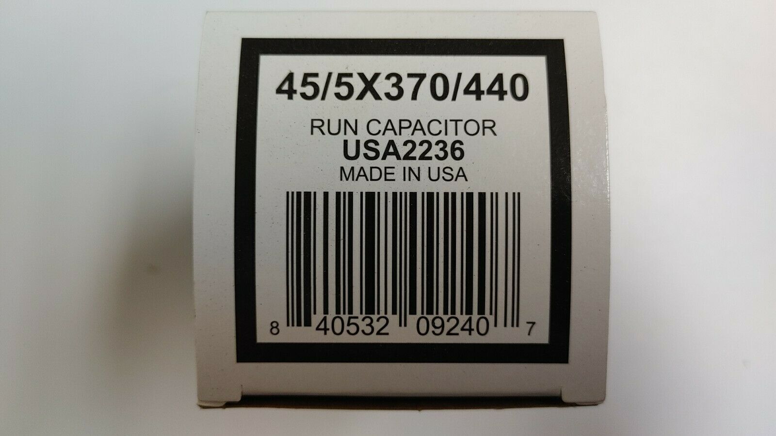 AmRad Round Run Capacitor 45/5 MFD 370/440 VAC USA2236