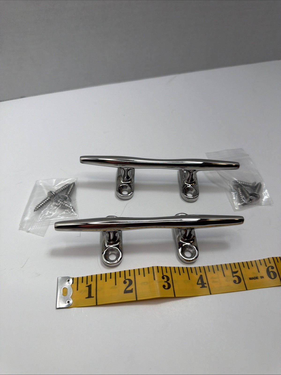 Stainless Steel (2) Boat Dock Cleats 5 Inch Silver Brand New