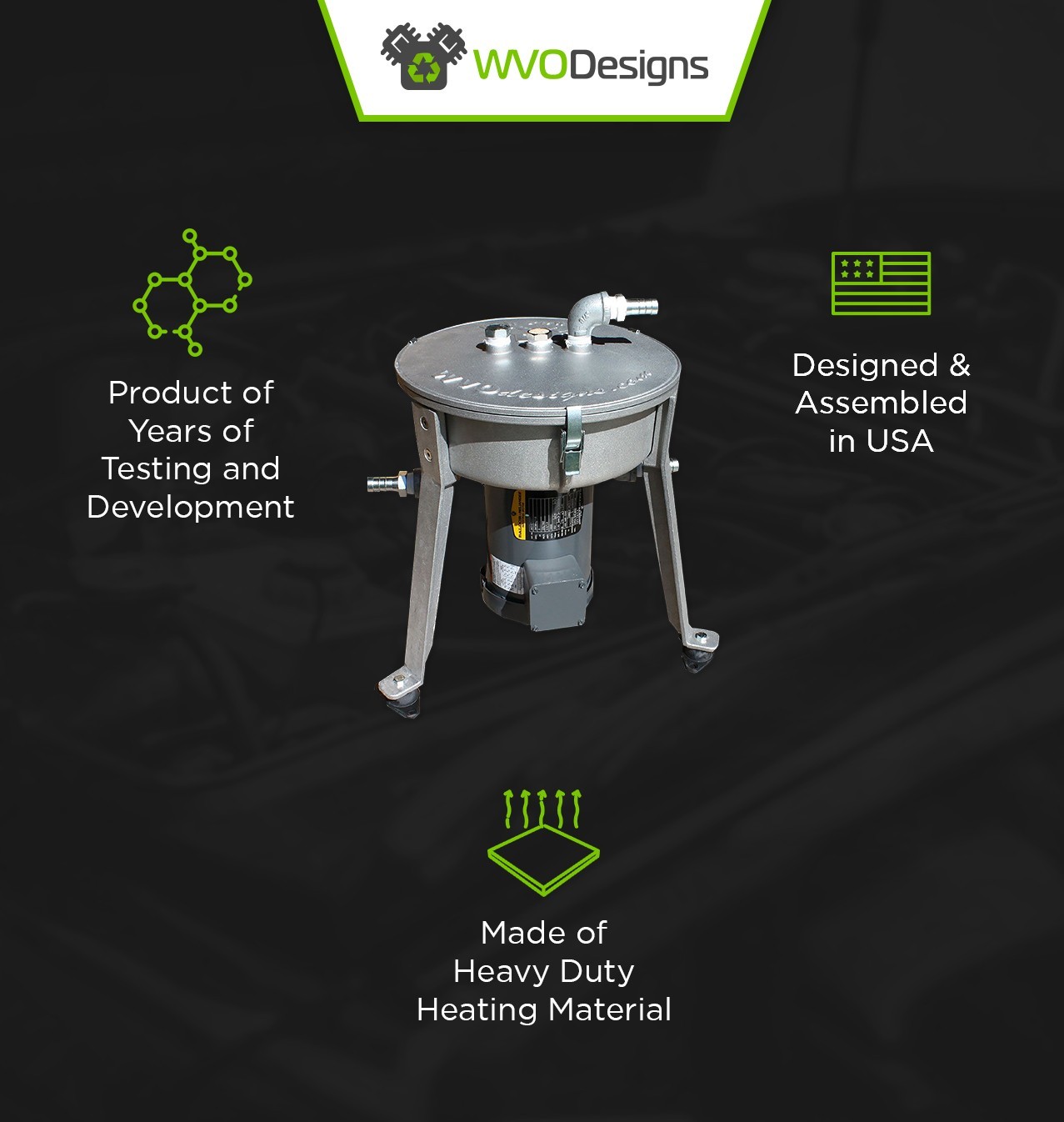 WVO Designs Waste Oil Centrifuge, Cleans Waste Vegetable Oils & Other Fluids