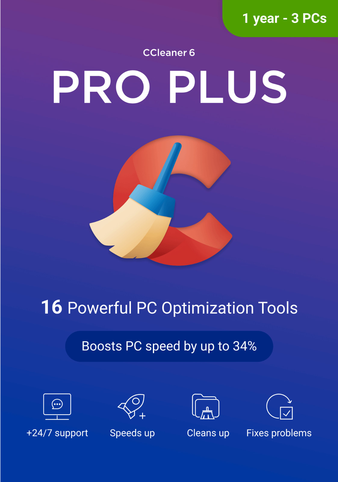 CCleaner Professional Plus 3 PC/Devices 1 Year (Recuva | Speccy)