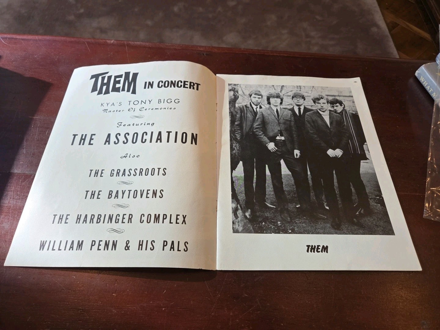 Them Van Morrison 1966 Concert Tour Book Oakland Coliseum Association Baytovens