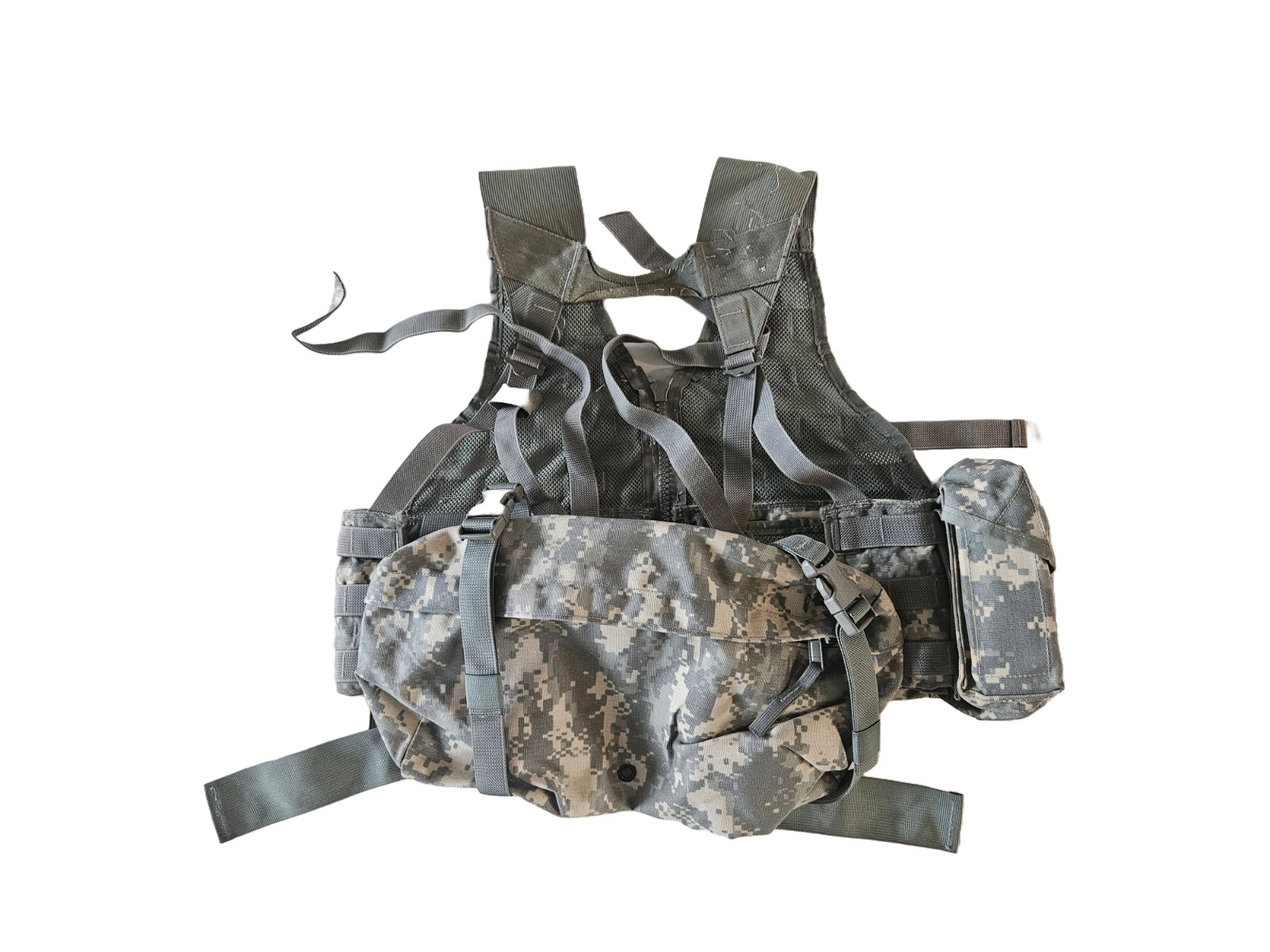 US Army MOLLE II ACU Fighting Load Carrier Vest w/ Tons of Extras! 8 pieces!