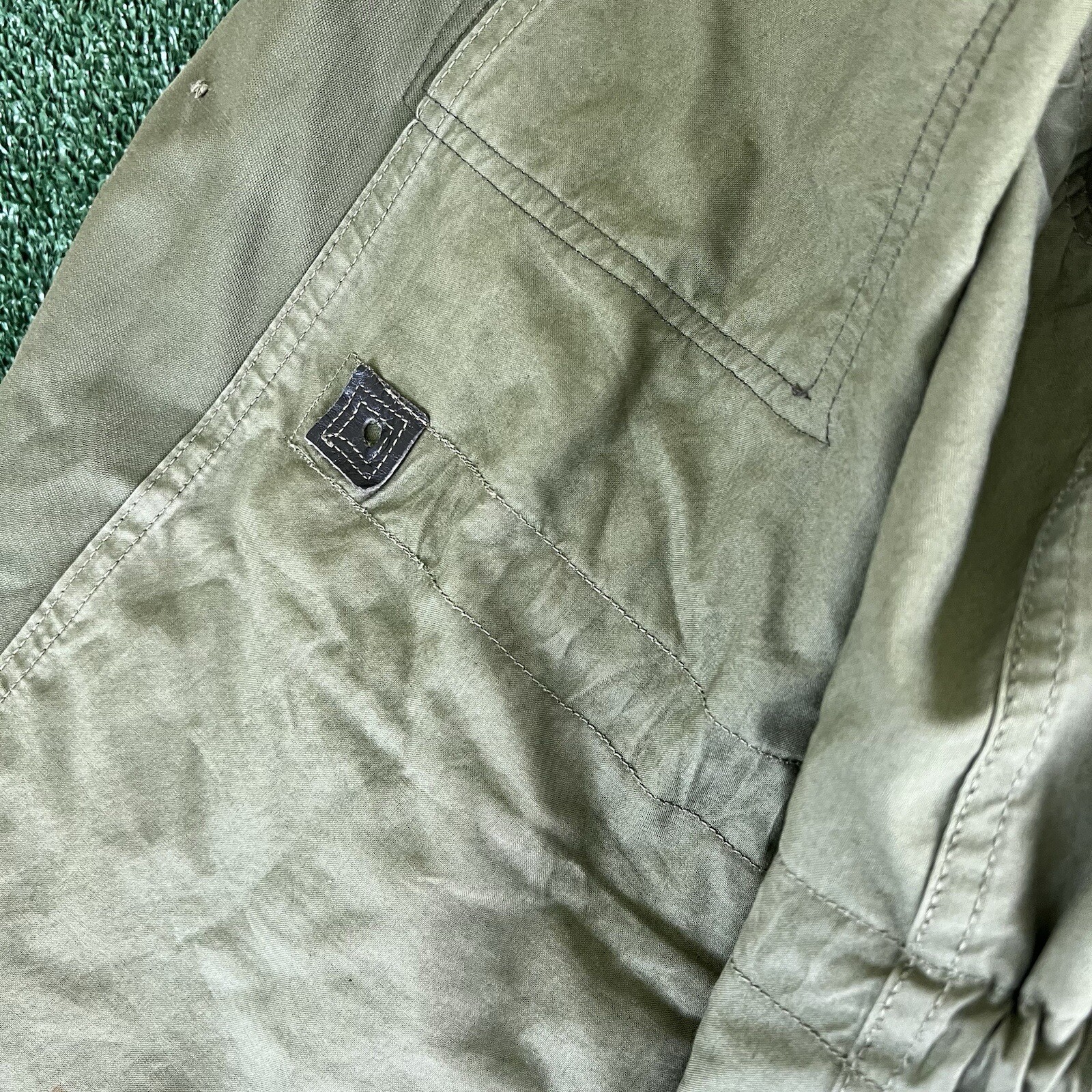 Vintage 50s 60s Korea Vietnam War OG 107 Sateen Jacket Medium Regular Reflective