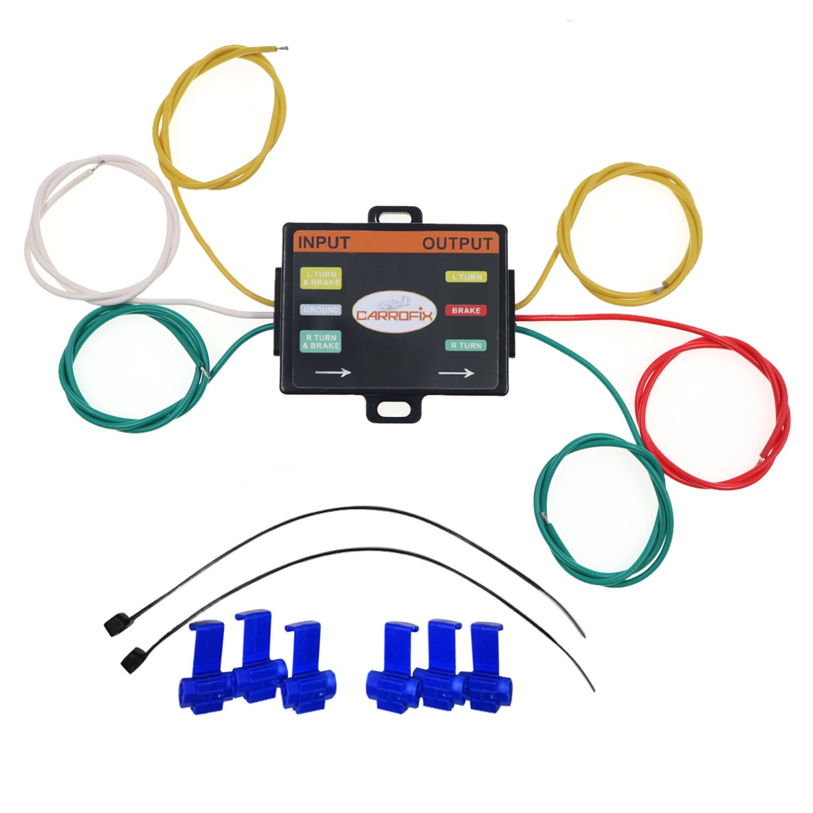 LED Compatible 2 Wire to 3 Wire Tail Light Converter for RV Flat Towing Trailer