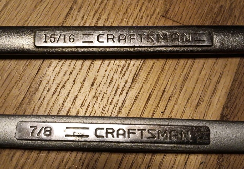 2 Craftsman Combination Wrenches. 7/8" VV-44703 & 15/16" VA-44704