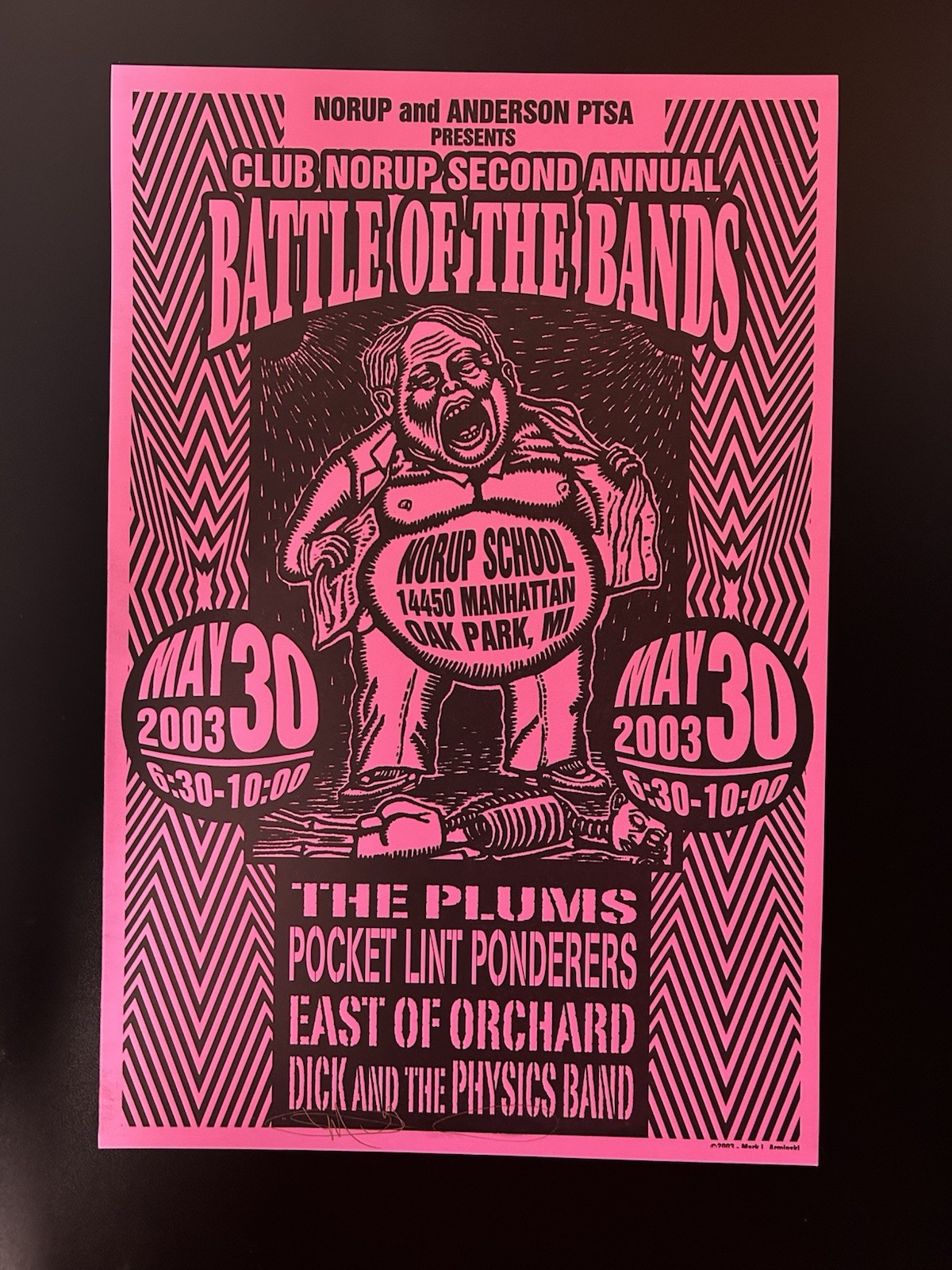 2003-“BATTLE OF THE BANDS”-NORUP SCHOOL-OAK PARK, MI-MARK ARMINSKI-SIGNED/MINT