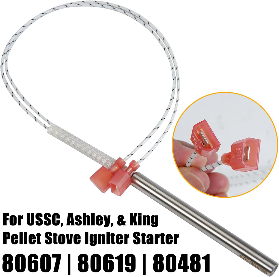 For USSC, Ashley, & King Pellet Stove Igniter Starter, 80607 | 80619 | 80481 US