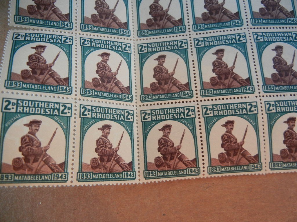 Southern Rhodesia - Issued: 1 November 1943 - LOT OF 50 2d Mounted Pioneer MNH