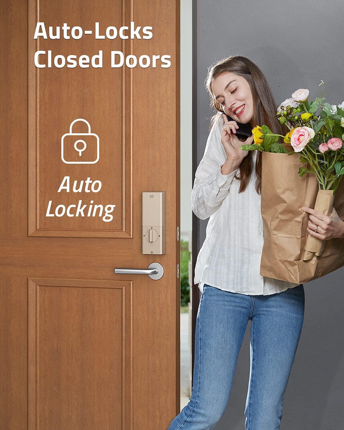 eufy Security Smart Door Lock Touch Fingerprint Keyless Deadbolt w/ Wi-Fi Bridge