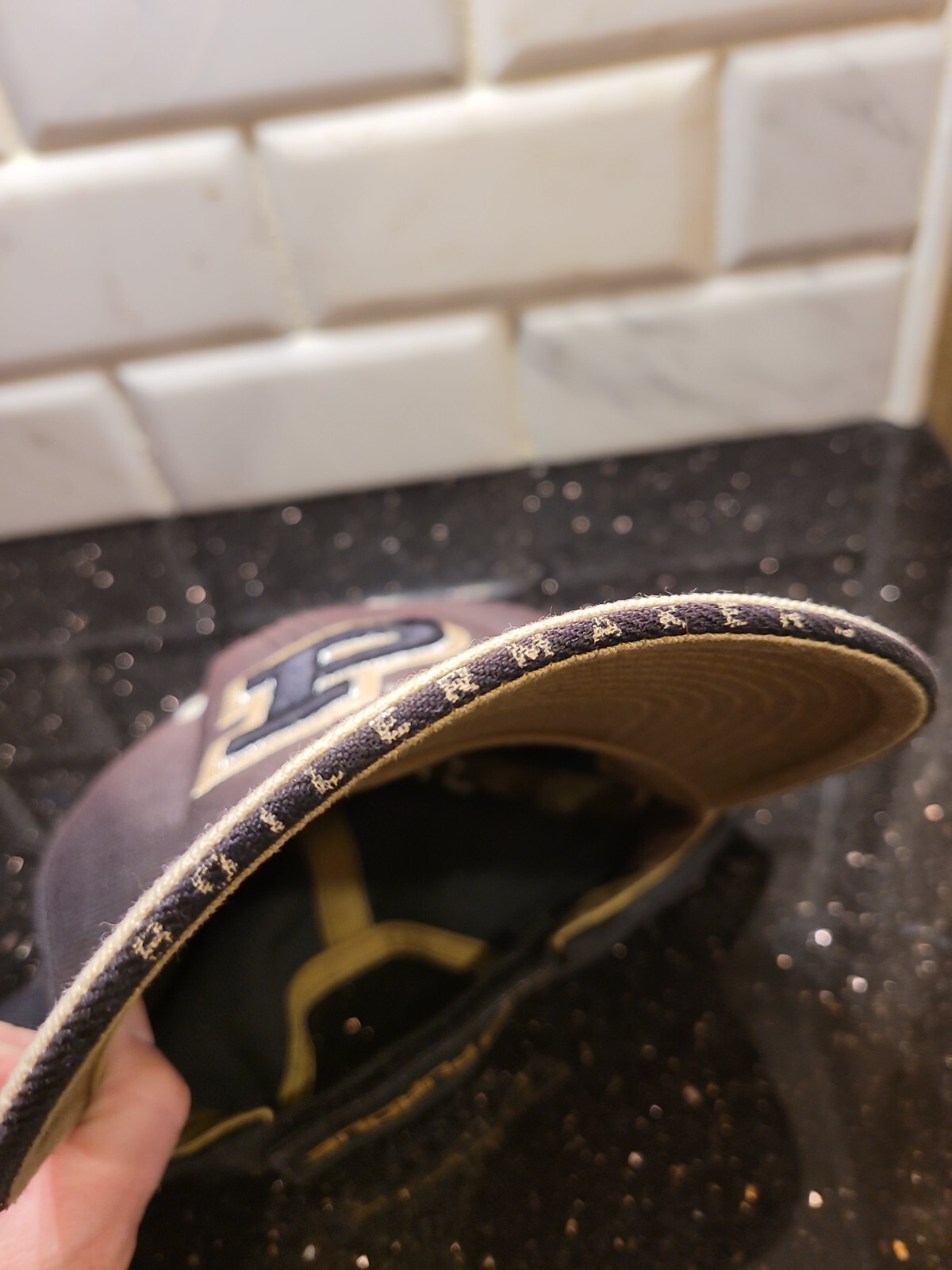 Purdue Boilermakers Baseball Cap Hat Lid Hook & Loop Black Vintage Twins Ent