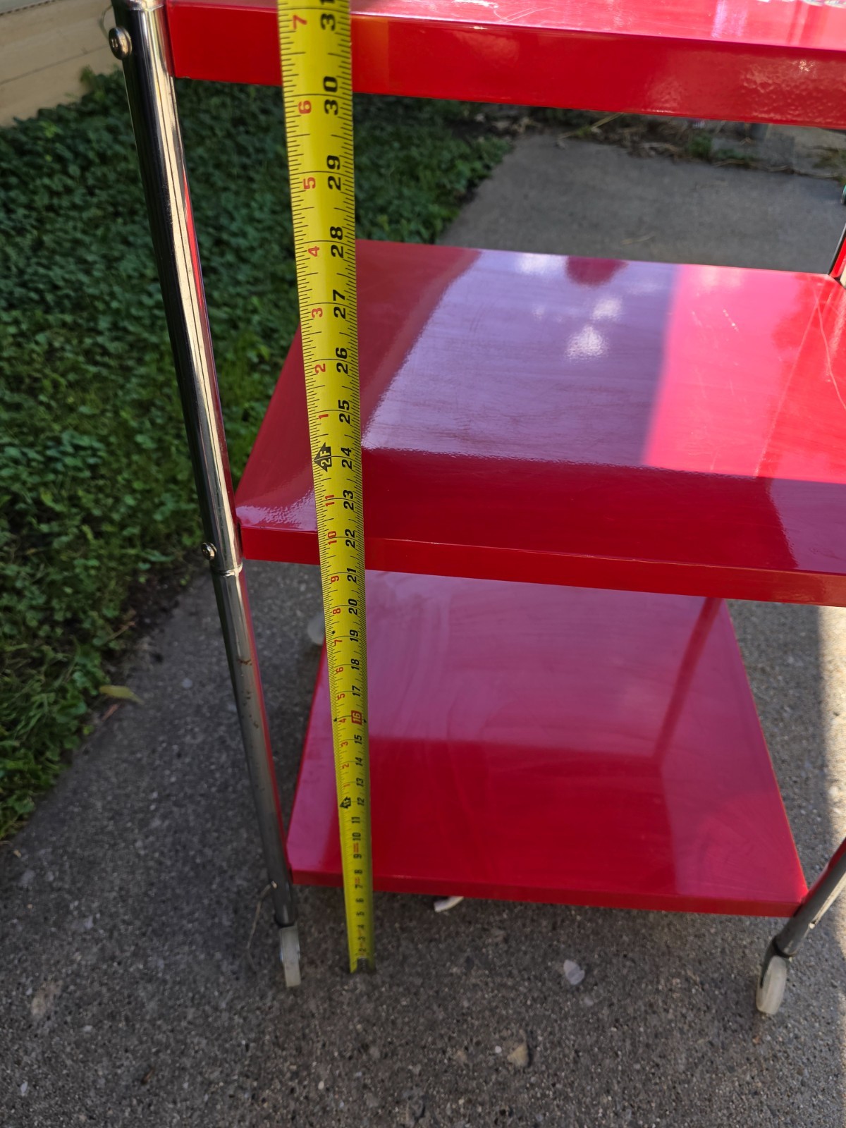 Vintage Metal Display Coca Cola Retro Kitchen Rolling Cart Collectible