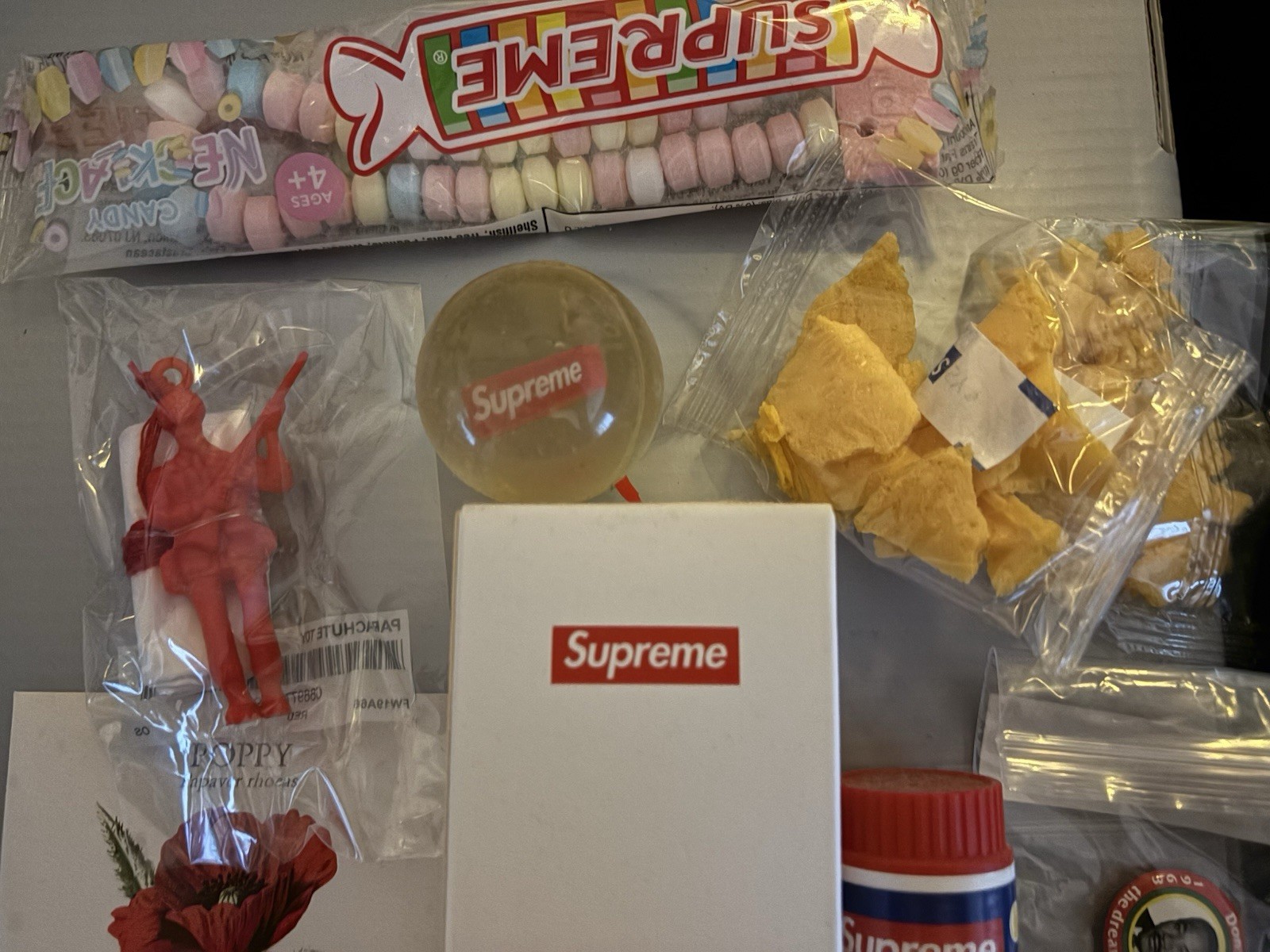 Supreme Gifts Lot - Fortune Cookie Paratrooper Smarties Pins - IN HAND FREE SHIP