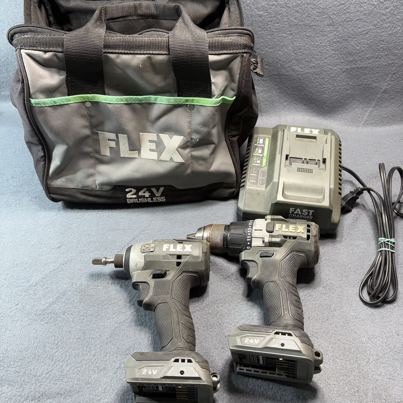 Flex 24V Compact Drill Driver + Impact Driver No Batteries See All Pictures