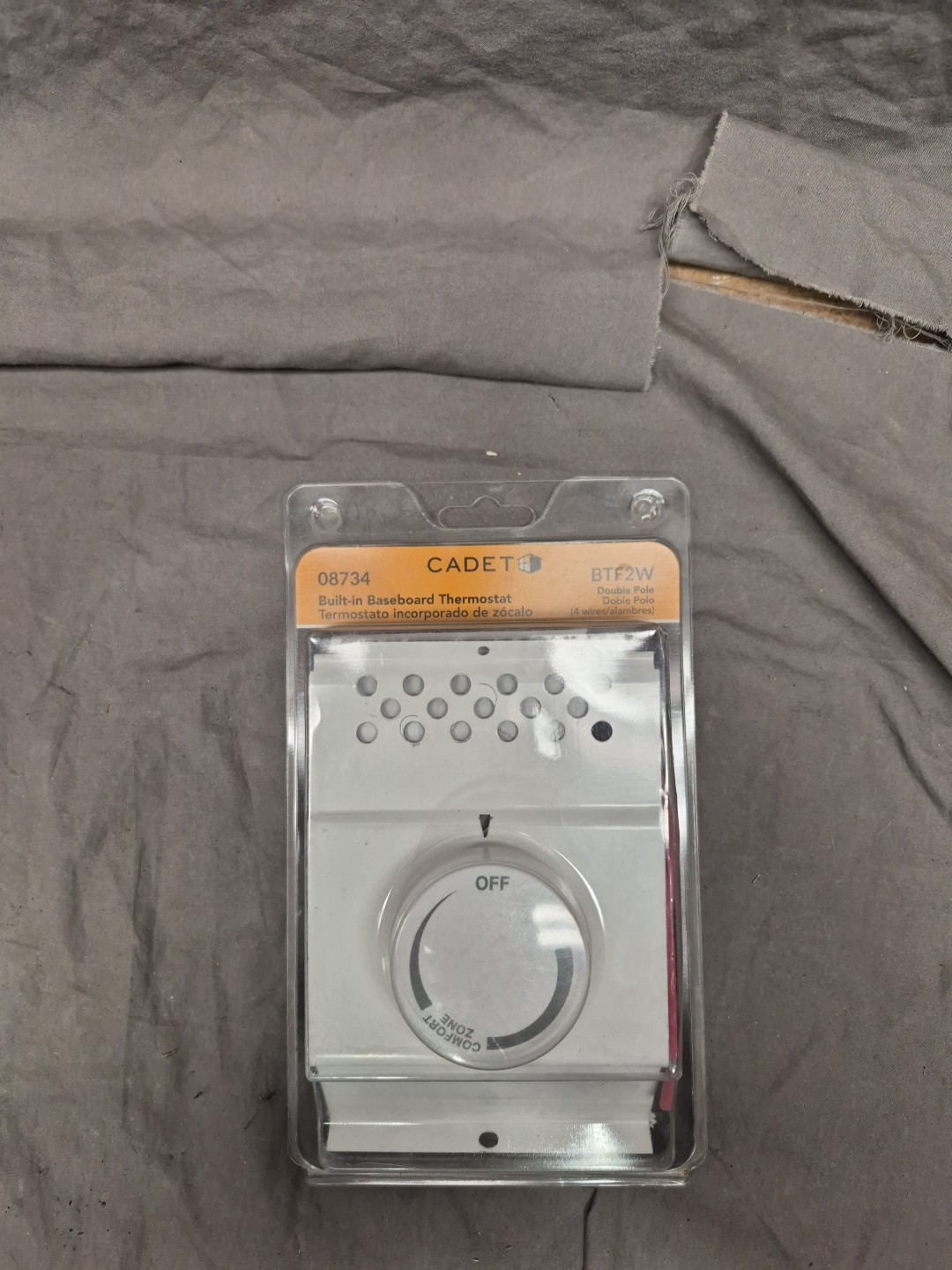 Cadet BTF2W Baseboard Thermostat - White (08734) Brand New Sealed